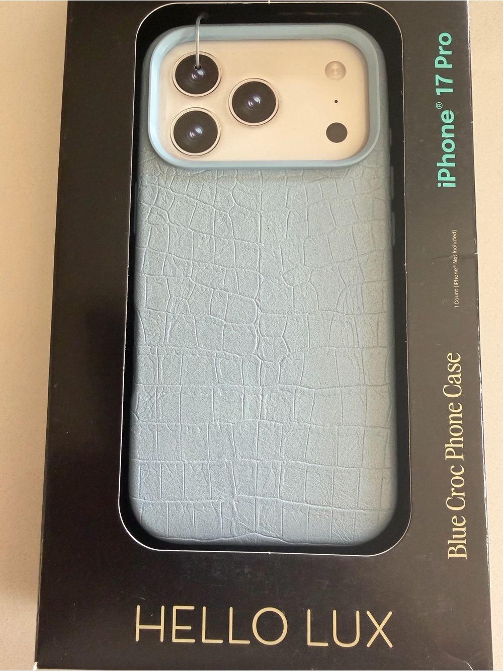 Blue Croc Phone Case for iPhone 17 Pro